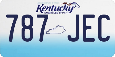 KY license plate 787JEC