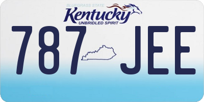 KY license plate 787JEE