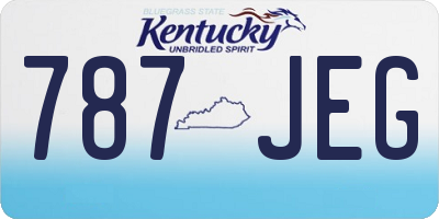 KY license plate 787JEG