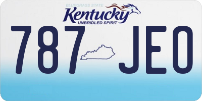 KY license plate 787JEO