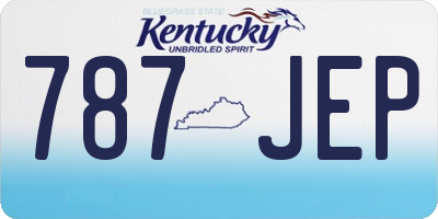 KY license plate 787JEP
