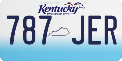 KY license plate 787JER
