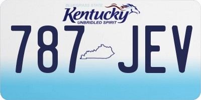 KY license plate 787JEV