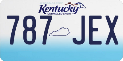 KY license plate 787JEX