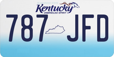 KY license plate 787JFD