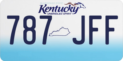 KY license plate 787JFF