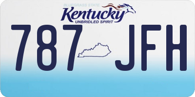 KY license plate 787JFH