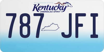 KY license plate 787JFI