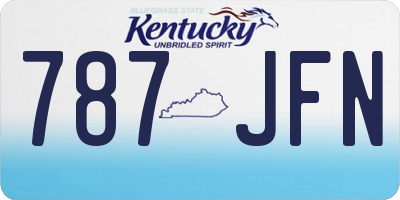 KY license plate 787JFN
