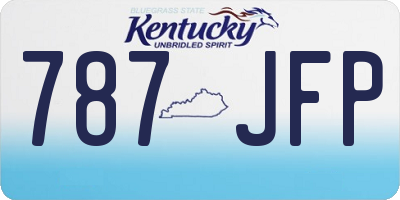 KY license plate 787JFP
