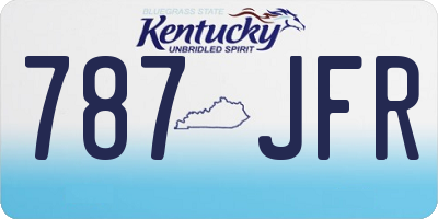 KY license plate 787JFR