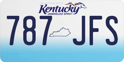 KY license plate 787JFS