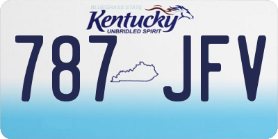 KY license plate 787JFV