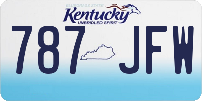 KY license plate 787JFW