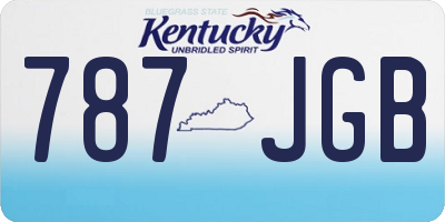 KY license plate 787JGB