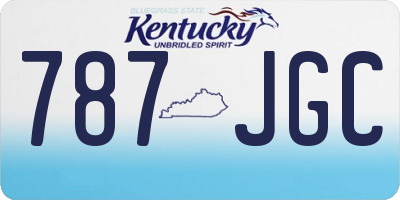 KY license plate 787JGC