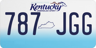 KY license plate 787JGG