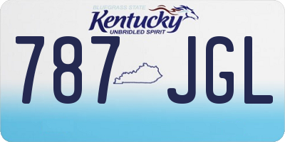 KY license plate 787JGL