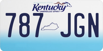 KY license plate 787JGN