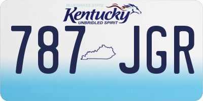 KY license plate 787JGR