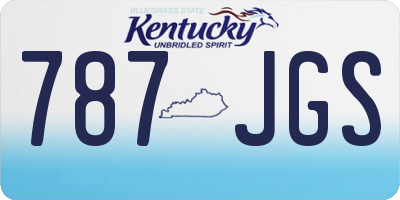 KY license plate 787JGS