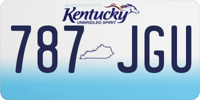 KY license plate 787JGU