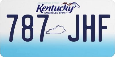 KY license plate 787JHF