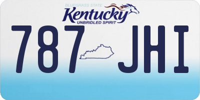 KY license plate 787JHI
