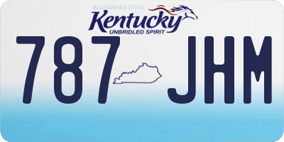 KY license plate 787JHM