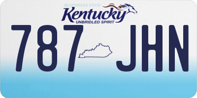 KY license plate 787JHN