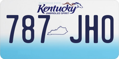 KY license plate 787JHO
