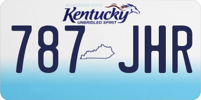 KY license plate 787JHR