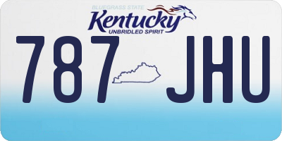 KY license plate 787JHU