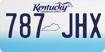 KY license plate 787JHX