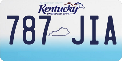 KY license plate 787JIA