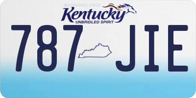 KY license plate 787JIE