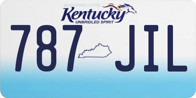 KY license plate 787JIL