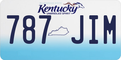 KY license plate 787JIM