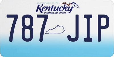 KY license plate 787JIP