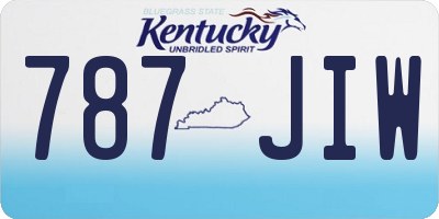 KY license plate 787JIW