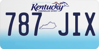 KY license plate 787JIX