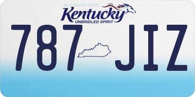 KY license plate 787JIZ
