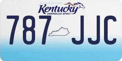 KY license plate 787JJC