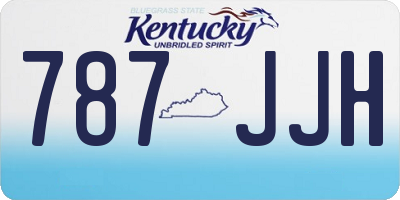 KY license plate 787JJH