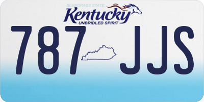 KY license plate 787JJS