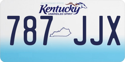 KY license plate 787JJX