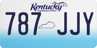 KY license plate 787JJY