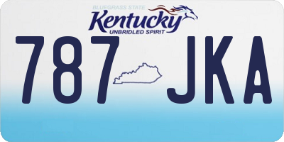 KY license plate 787JKA