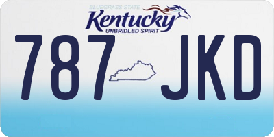 KY license plate 787JKD