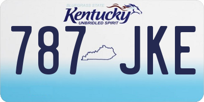 KY license plate 787JKE